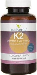 MEDVERITA Medverita Witamina K Vitamk7 (menachinon-7) 100 g - 120 kapsułek 1