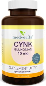 MEDVERITA Medverita Cynk Glukonian 15 mg - 180 kapsułek 1