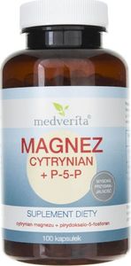 MEDVERITA Medverita Magnez Cytrynian + P-5-P - 100 kapsułek 1