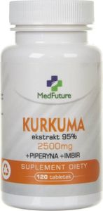 MedFuture MedFuture Kurkuma ekstrakt 95% 2500 mg - 120 tabletek 1