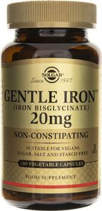 Solgar Solgar Gentle Iron, chelat aminokwasowy 20 mg - 180 kapsułek 1