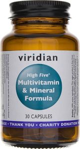 Viridian Viridian High Five Multivitamin Mineral Formula - 30 kapsułek 1