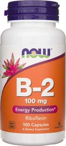 NOW Foods Now Foods Witamina B2 (ryboflawina) 100 mg - 100 kapsułek 1