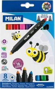 Milan Flamastry Bicolor 8szt-16 kolorów MILAN 1
