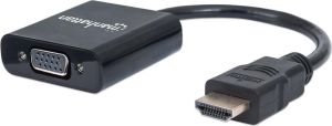 Adapter AV Manhattan HDMI - D-Sub (VGA) czarny (151436) 1