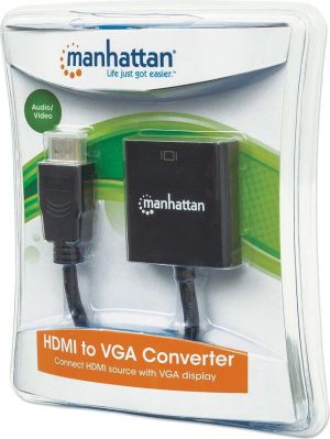 Adapter AV Manhattan HDMI - D-Sub (VGA) czarny (151436) 5