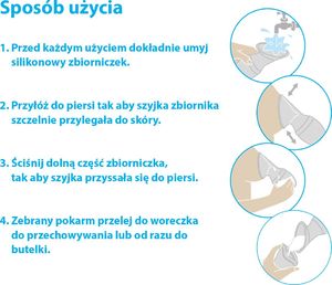 BabyOno Babyono silikonowy zbiornik na pokarm 4
