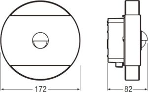 Osram Noxlite LED Walgr 12W round Sensor 41018 (4008321980519) 2