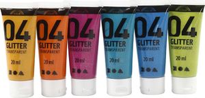 Creativ Company Zestaw farb akrylowych z Brokatem 2