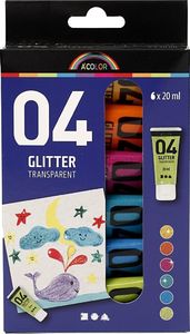 Creativ Company Zestaw farb akrylowych z Brokatem 3