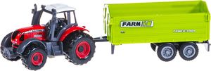 Pepco Traktor metalowy z przyczepą przyczepa jasno zielona 3