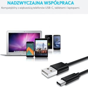 Kabel USB Choetech USB-A - USB-C 0.5 m Czarny (AC0001 BLACK) 4