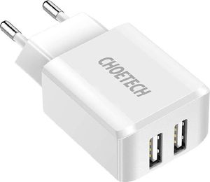 Ładowarka Choetech C0030 2x USB-A 2.2 A (C0030 WHITE) 1