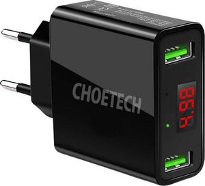 Ładowarka Choetech C0028 2x USB-A 2.2 A (C0028 BLACK) 1