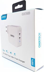 Ładowarka Choetech PD6008 2x USB-C 3 A (PD6008 WHITE) 2