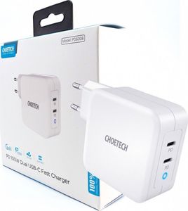 Ładowarka Choetech PD6008 2x USB-C 3 A (PD6008 WHITE) 3