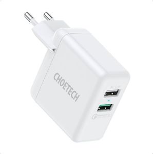 Ładowarka Choetech Q3006 2x USB-A 3 A (Q3006 WHITE) 1