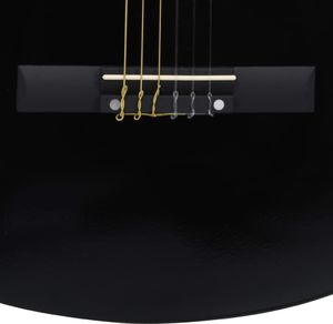 vidaXL Gitara klasyczna dla początkujących i dzieci, czarna, 1/2, 34 6
