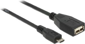 Kabel USB Delock USB-A - microUSB 0.5 m Czarny (83183) 1