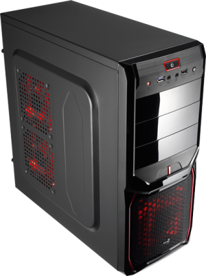 Obudowa Aerocool V3X Advance Devil Red Edition Midi-Tower czarno czerwony (EN57400) 1