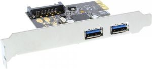 Kontroler InLine PCIe 2.0 x1 - 2x USB 3.0 (76666L) 3
