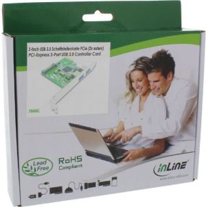 Kontroler InLine PCIe 2.0 x1 - 2x USB 3.0 (76666L) 5