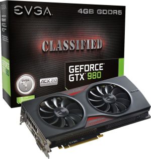 Karta graficzna EVGA GeForce GTX 980 Classified ACX 2.0 4GB GDDR5 (256 bit) 2x DVI, HDMI, DP (04G-P4-3988-KR) 1