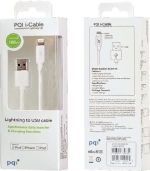 Kabel USB PQI i-Cable Lightning 180cm biały (6PCF-001R0003A) 2