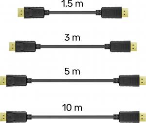 Kabel Unitek DisplayPort - DisplayPort 5m czarny (Y-C610BK) 4