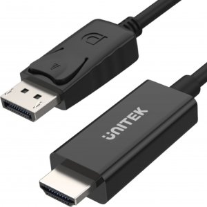 Kabel Unitek DisplayPort - HDMI 1.8m czarny (Y-5118CA BOX) 1