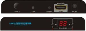 Adapter AV iD4AV Extender HDMI przez kabel koncentryczny RF120 1