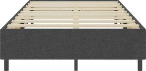 vidaXL Łóżko z materacem sprężynowym, ciemnoszare, tkanina, 120x200 cm 5