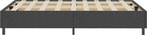vidaXL Łóżko z materacem sprężynowym, ciemnoszare, tkanina, 120x200 cm 6