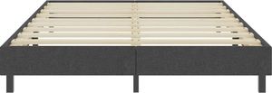 vidaXL Łóżko z materacem sprężynowym, ciemnoszare, tkanina, 180x200 cm 6