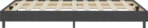 vidaXL Łóżko z materacem sprężynowym, ciemnoszare, tkanina, 120x200 cm 6