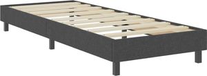 vidaXL Łóżko z materacem sprężynowym, ciemnoszare, tkanina, 100x200 cm 4