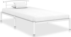 vidaXL Rama łóżka, biała, metalowa, 100 x 200 cm 1