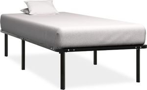 vidaXL Rama łóżka, czarna, metalowa, 100 x 200 cm 1