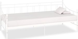 vidaXL Rama leżanki, biała, metalowa, 90 x 200 cm 1