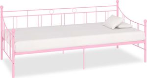vidaXL Rama leżanki, różowa, metalowa, 90 x 200 cm 1