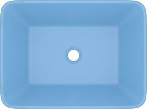 Umywalka vidaXL Luksusowa umywalka, matowy błękit, 41x30x12 cm, ceramiczna 3