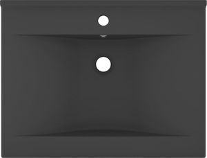 Umywalka vidaXL Umywalka z otworem na kran, matowy ciemnoszary, 60x46 cm 3