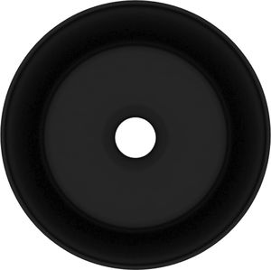 Umywalka vidaXL Umywalka ceramiczna okrągła matowa czerń 40x15cm 3