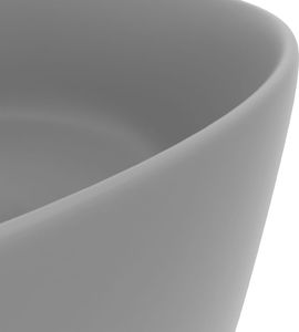 Umywalka vidaXL Luksusowa, okrągła umywalka, matowa jasna zieleń, 40x15 cm 3