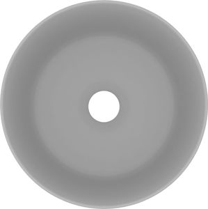 Umywalka vidaXL Luksusowa, okrągła umywalka, matowa jasna zieleń, 40x15 cm 4