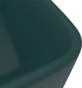 Umywalka vidaXL Luksusowa umywalka, matowa ciemna zieleń, 41x30x12 cm, ceramika 5