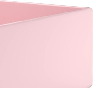 Umywalka vidaXL Ścienna umywalka z otworem przelewowym, ceramika, matowy róż 7