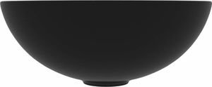 Umywalka vidaXL Umywalka łazienkowa ceramiczna matowa czerń okrągła 3