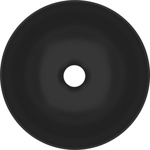 Umywalka vidaXL Umywalka łazienkowa ceramiczna matowa czerń okrągła 4