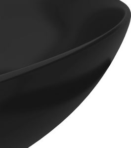 Umywalka vidaXL Umywalka łazienkowa ceramiczna matowa czerń okrągła 5